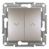 Schneider Electric Asfora - EPH1300569 - Redőnykapcsoló, rugós bekötés, bronz