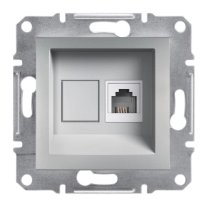 Schneider Electric Asfora - EPH4100161 - 1xRJ11 telefon aljzat, alumínium