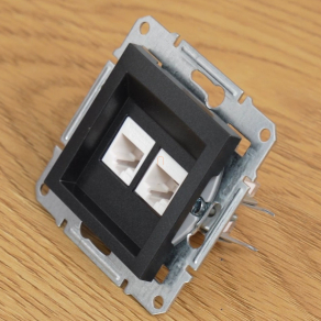   Schneider Electric Asfora - EPH4400171 - 2xRJ45 Cat5e UTP aljzat, antracit