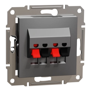   Schneider Electric Asfora - EPH5700171 - Hangszóró csatlakozó, dupla, antracit