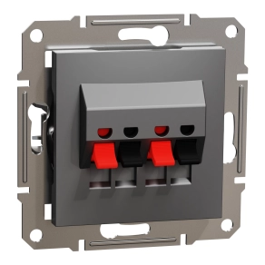 Schneider Electric Asfora - EPH5700171 - Hangszóró csatlakozó, dupla, antracit