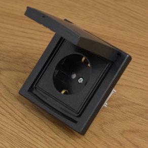   Schneider Electric Asfora - EPH3100371 - 2P+F csatlakozóaljzat, biztonsági zsaluval, csapfedeles - IP44, antracit