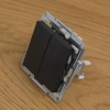 Schneider Electric Asfora - EPH0600171 - Kettős váltókapcsoló, rugós bekötés, antracit (106+6)