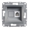 Schneider Electric Asfora - EPH4100162 - 1xRJ11 telefon aljzat, acél