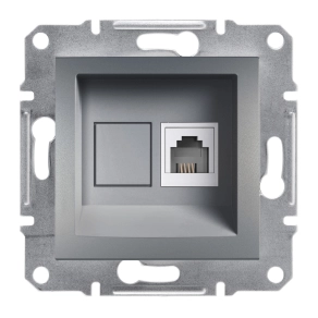 Schneider Electric Asfora - EPH4100162 - 1xRJ11 telefon aljzat, acél