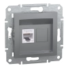 Schneider Electric Asfora - EPH4700162 - 1xRJ45 Cat6 UTP aljzat, acél