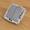 Schneider Electric Asfora - EPH0600162 - Kettős váltókapcsoló, rugós bekötés, acél (106+6)