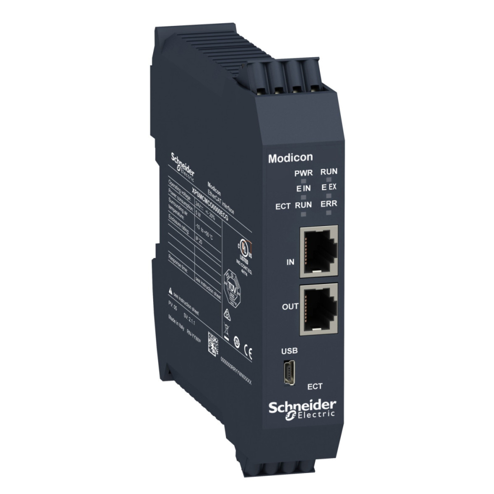 Preventa XPS MCM biztonsági vezérlő, kommunikációs modul, EtherCAT, 2xRJ45, rugós XPSMCMCO0000ECG Schneider