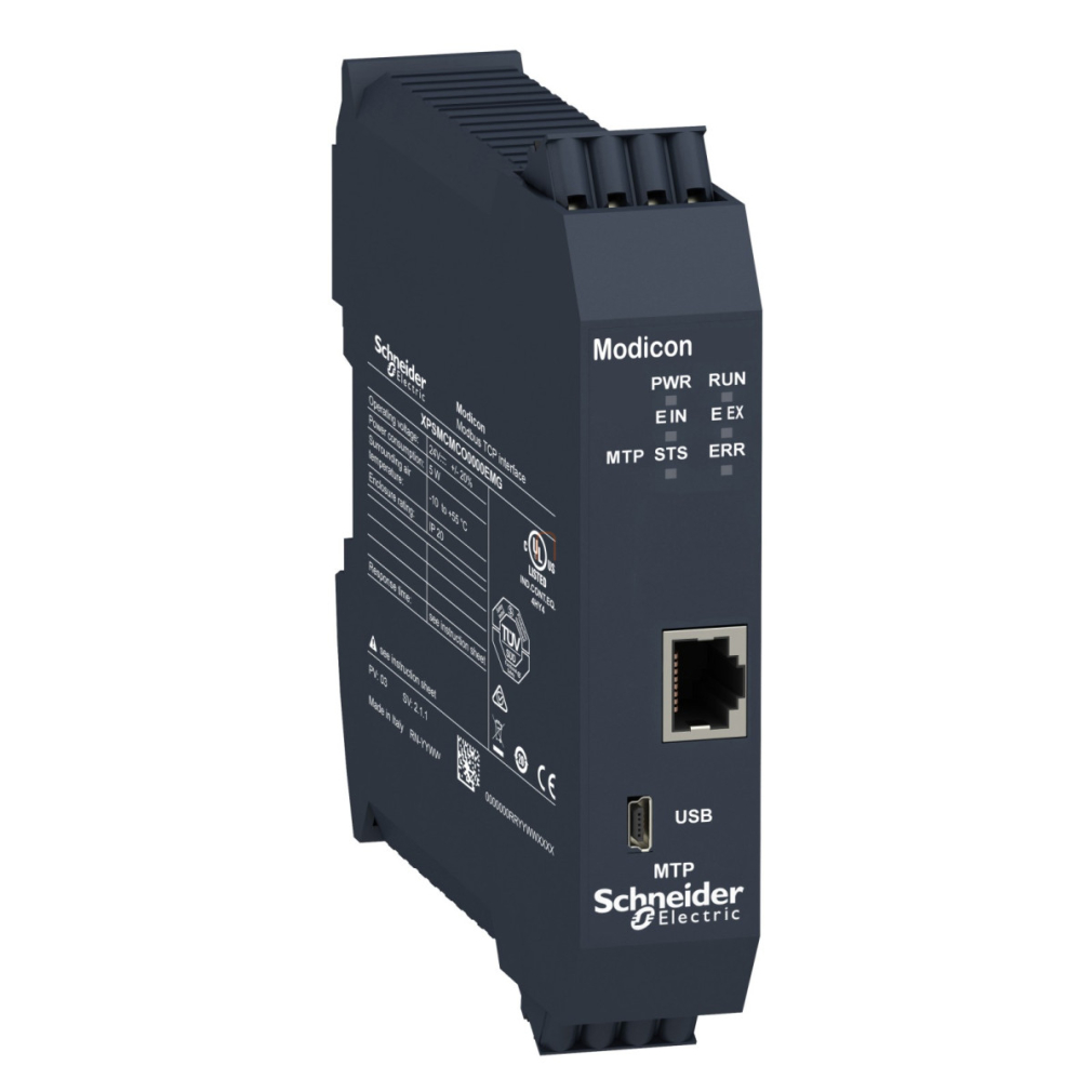 Preventa XPS MCM biztonsági vezérlő, kommunikációs modul, Modbus TCP, 1xRJ45, rugós XPSMCMCO0000EMG Schneider