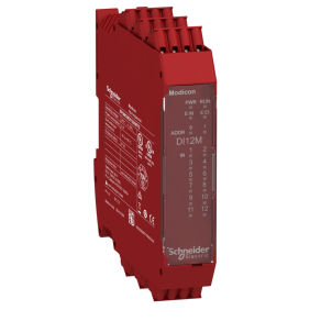  Schneider Electric Preventa XPS MCM - XPSMCMDI1200MTG biztonsági vezérlő, biztonsági bővítő I/O modul, 12DI + 8DO (teszt), rugós