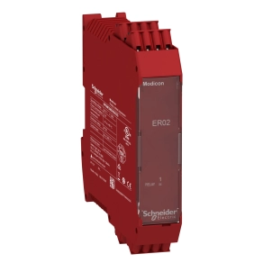 Schneider Electric Preventa XPS MCM - XPSMCMER0002G biztonsági vezérlő, biztonsági relé kimeneti modul, 1 kimenet 2 relével, rugós