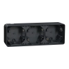 Schneider Electric Mureva Styl - MUR37713 - Hármas kiemelő doboz, vízszintes, antracitszürke