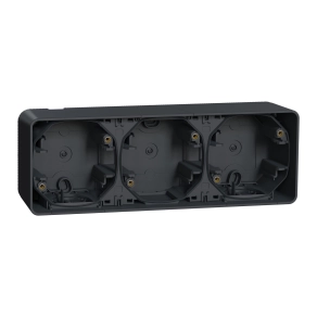 Schneider Electric Mureva Styl - MUR37713 - Hármas kiemelő doboz, vízszintes, antracitszürke