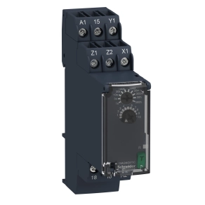 Schneider Electric Harmony Timer Relays - RE22R1ACMR - be - és kikapcsolás késleltető időrelé, Ac - Act, 1CO, 8A, 24 - 240VAC/DC