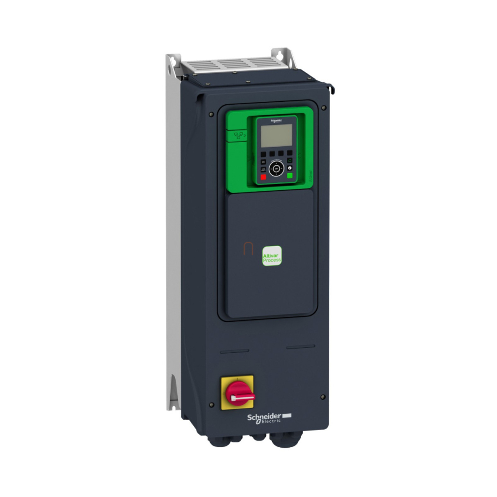 ATV950 frekvenciaváltó, 18,5kW, 3f, 400VAC, IP55, falra szerelhető, kapcsolóval, fékező egységgel ATV950D18N4E Schneider