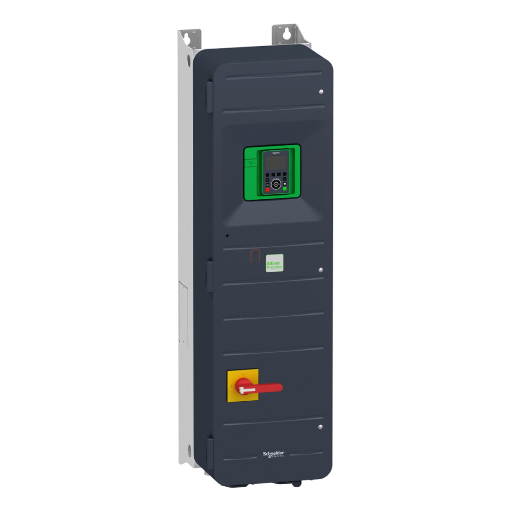 ATV950 frekvenciaváltó, 90kW, 3f, 400VAC, IP55, falra szerelhető, kapcsolóval, fékező egységgel ATV950D90N4E Schneider