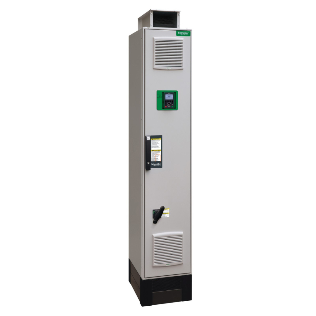 ATV950 frekvenciaváltó, 160kW, 3f, 400VAC, IP55, álló szekrényes kivitel, fékező egység nélkül ATV950C16N4F Schneider