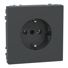   Schneider Electric Merten System Design - MTN2301-6034 -2P+F csatlakozóaljzat, rugós, 16A, System-D, antracit