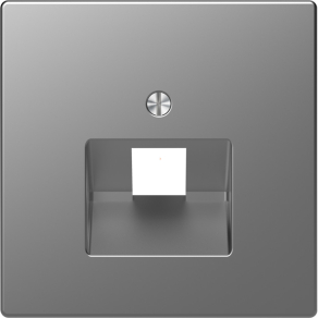   Schneider Merten fedlap, 1xRJ45 aljzathoz, acél (System Design)