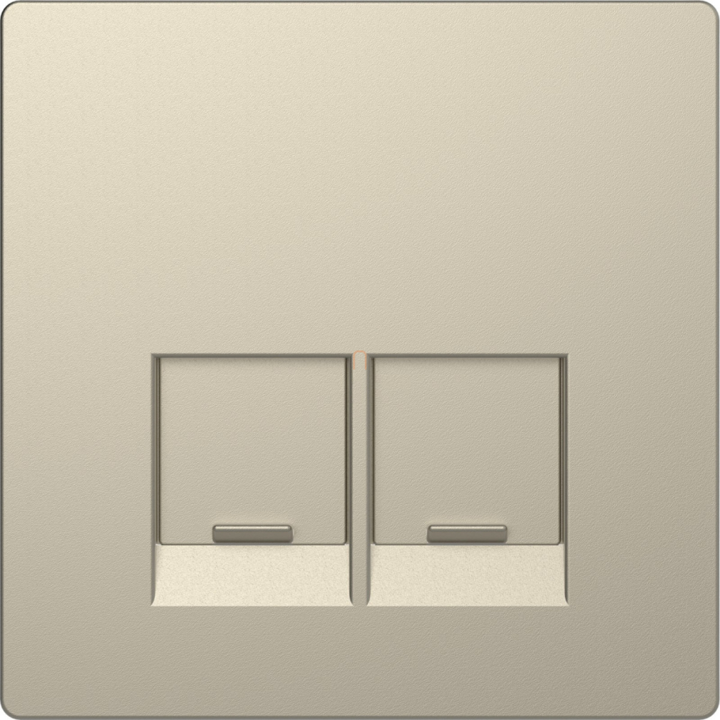 Schneider Merten fedlap, 2xRJ45 aljzathoz, szahara (System Design)