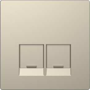   Schneider Electric Merten System Design - MTN4572-6033 - Fedlap, 2xRJ45 aljzathoz, System-D, szahara