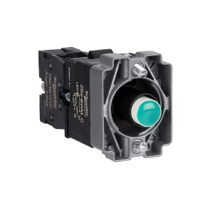 Schneider Electric Easy Harmony XB2 - ZB2BWM31C - Világító aljzat, gallér, zöld LED, fém,