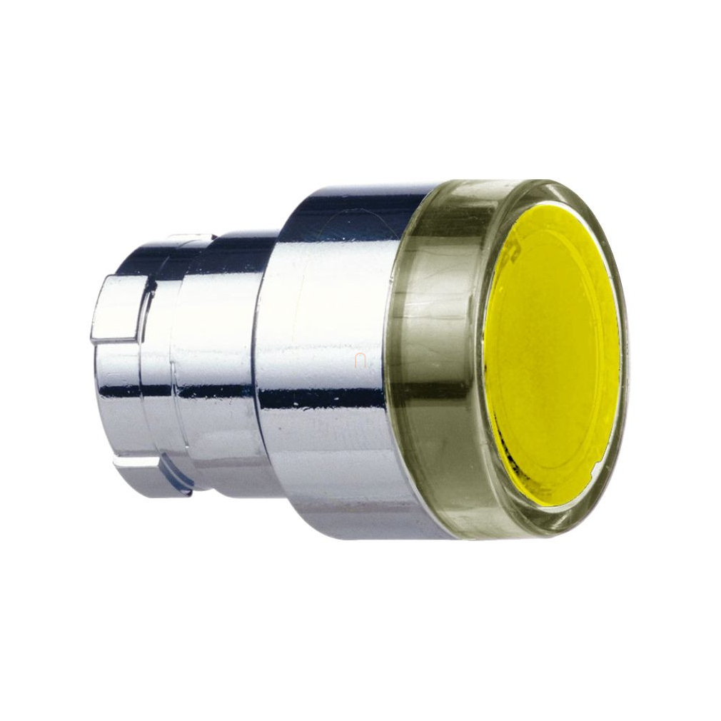 Easy Harmony XB2, Világító nyomógomb fej, sárga, fém, panelbe süllyesztett, 22mm, visszatérő ZB2BW35C Schneider