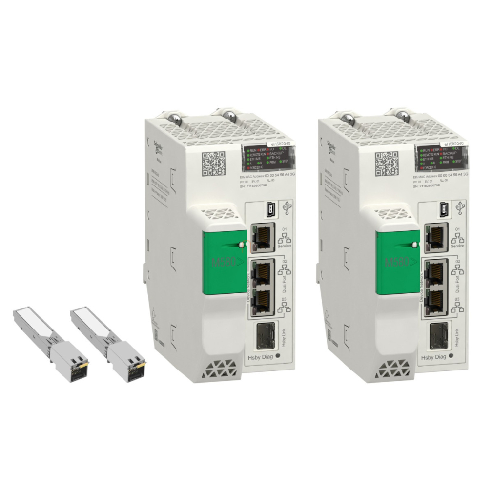Modicon M580 HSBY redundáns processzor készlet (2xCPU + 2xSPF csatlakozó), L2 RIO BMEH582040K Schneider