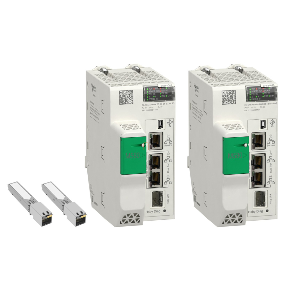 Modicon M580 HSBY redundáns processzor készlet (2xCPU + 2xSPF csatlakozó), L4 RIO BMEH584040K Schneider