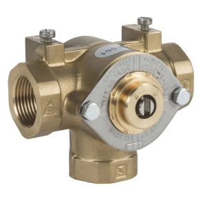 Schneider Electric Shoe Valves and Actuators - MB1602 - Háromutas forgószelep 1½" BSP, KV 20.0, keverő-/elterelő szelep