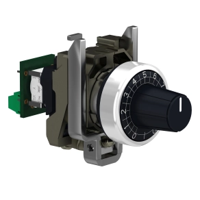 Schneider Electric Harmony XB4 - XB4BD912R470K - komplett fém potencióméter, Ø22, 470 kOhm