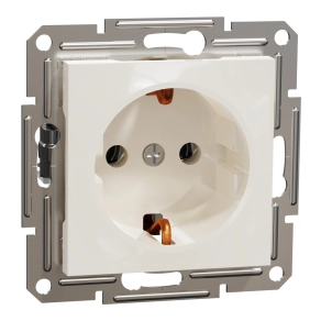 Schneider Electric Asfora - EPH2970123 - 2P+F csatlakozóaljzat, csavaros, keret nélkül, bézs (120db)