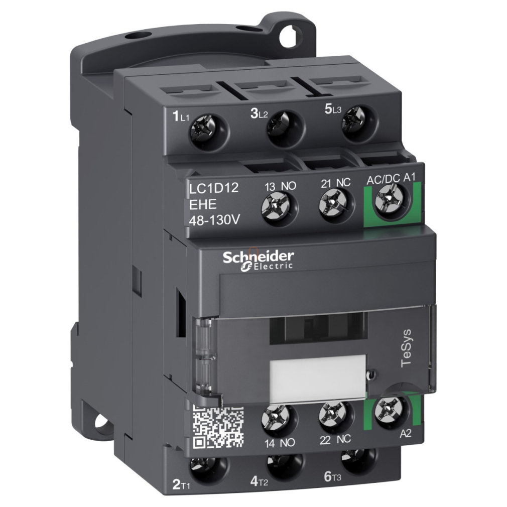 LC1-D mágneskapcsoló  12A/5,5kW 60V AC 1Z+1NY (400V, AC3) csavaros  TeSys D Green LC1D12EHE Schneider