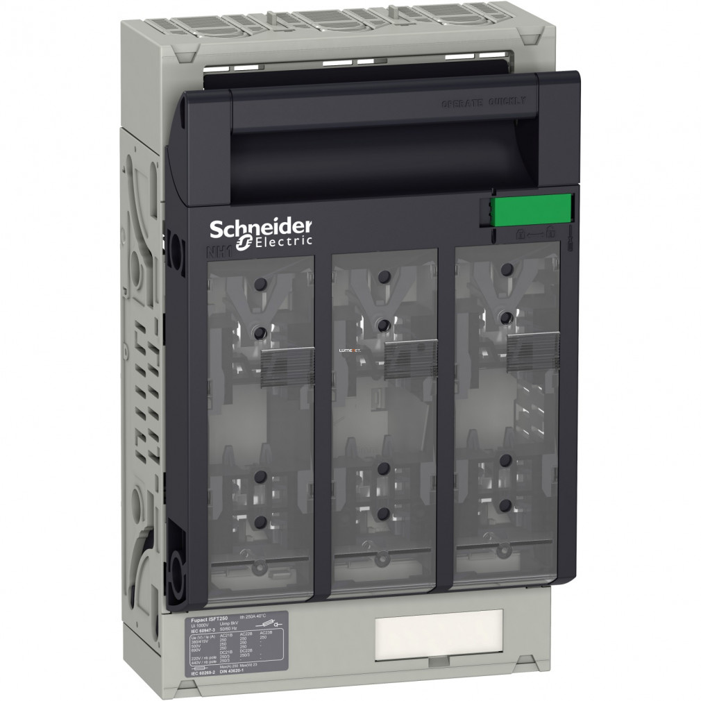 Schneider ISFT250 olvadóbiztosítós szakaszolókapcsoló M10 csatlakozás (LV480804)