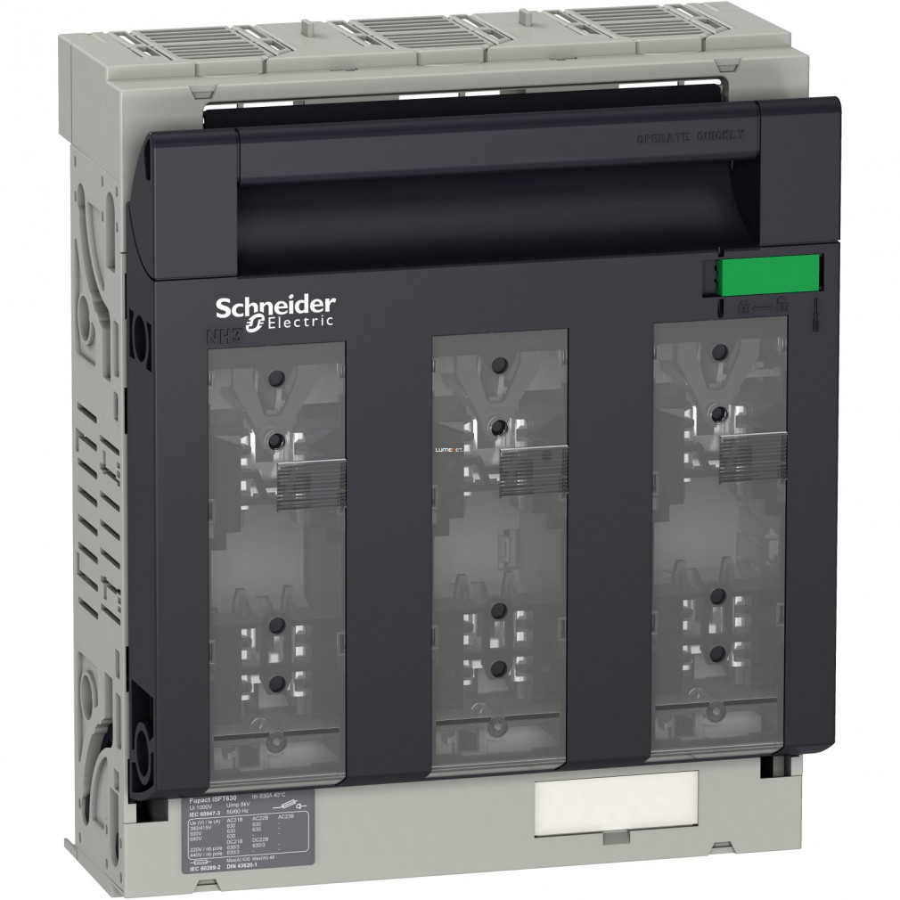 Schneider ISFT630 olvadóbiztosítós szakaszolókapcsoló M10 csatlakozás (LV480808)