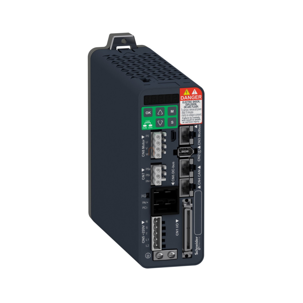 Lexium 28 szervohajtás, 1000 W, 1/3 fázis, 230 VAC, 1x Modbus, 2x EtherCAT Lexium28EU10M3X Schneider