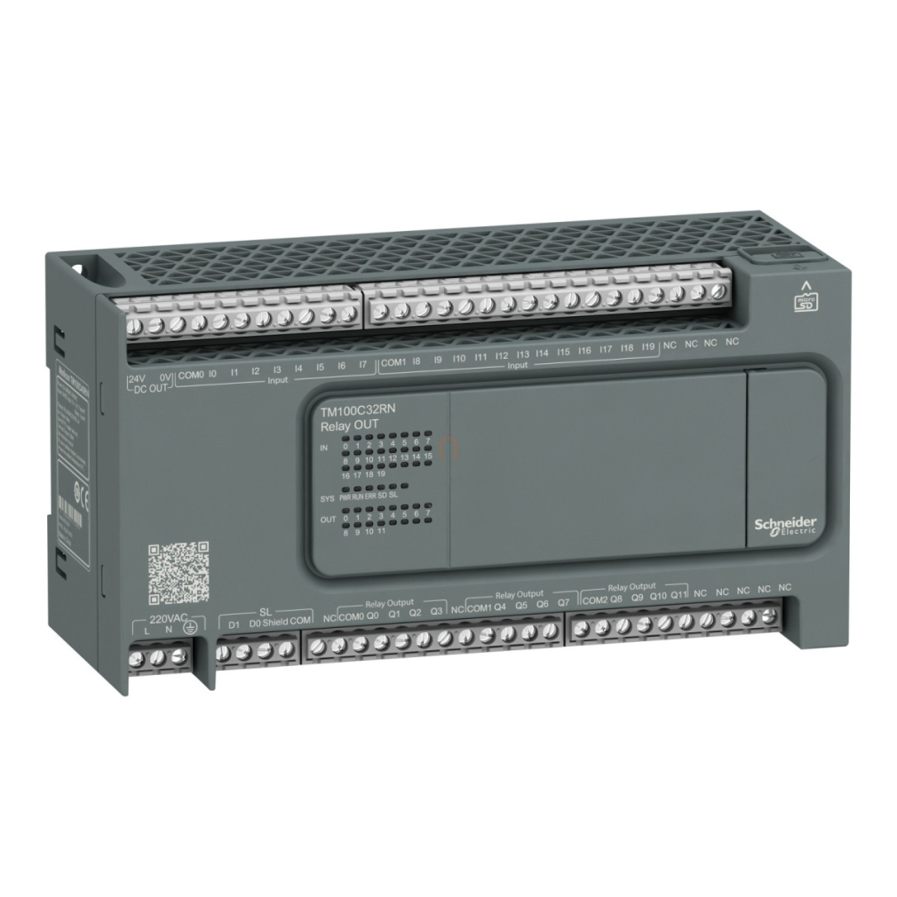 Modicon M100 Easy PLC, 32 I/O, 1xRS485, 230VAC TM100C32RN Schneider