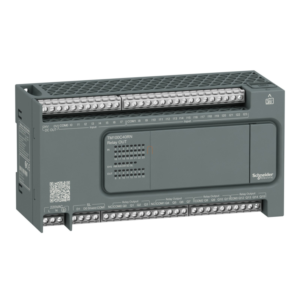 Modicon M100 Easy PLC, 40 I/O, 1xRS485, 230VAC TM100C40RN Schneider