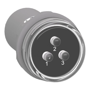 Schneider Electric Harmony XB5 - XB5EV57K4 - műanyag LED fázisfeszültség - jelző lámpa, Ø22, piros - sárga - zöld, 400VAC