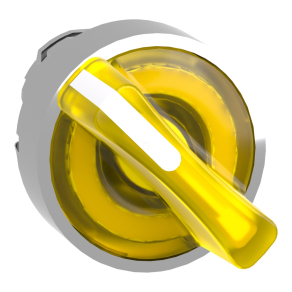   Schneider Electric Harmony XB4 - ZB4BK1483 - fém világító választókapcsoló fej, Ø22, 2 állású, sárga, jobbról visszatérő