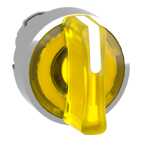   Schneider Electric Harmony XB4 - ZB4BK1583 - fém világító választókapcsoló fej, Ø22, 3 állású, sárga, középre visszatérő