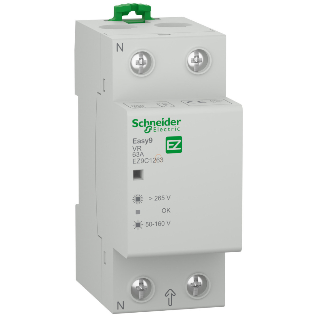 Schneider Easy9 Pro feszültségfigyelő relé, 1P+N, 63A (EZ9C1263)