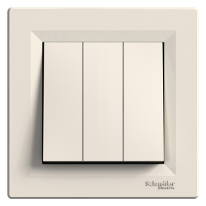   Schneider Electric Asfora - EPH2100123 - Hármas kapcsoló, bézs