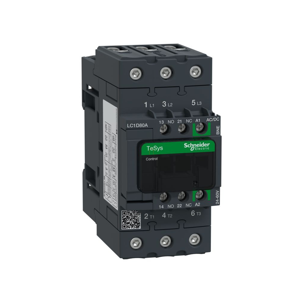 TESYS D kontaktor-3P-AC3- <= 440V 80A - LC1D80ABNE Schneider