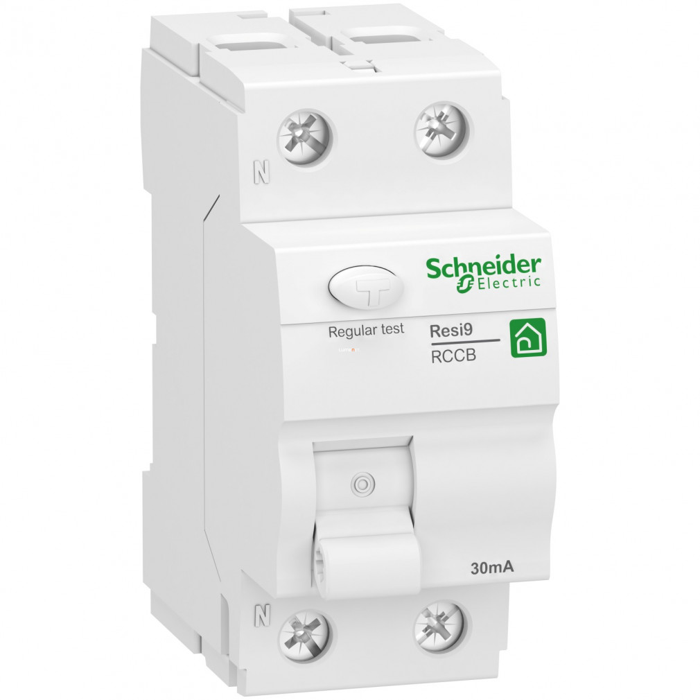 Schneider RESI9 áram-védőkapcsoló, A osztály, 2P, 25A, 30 mA R9R02225