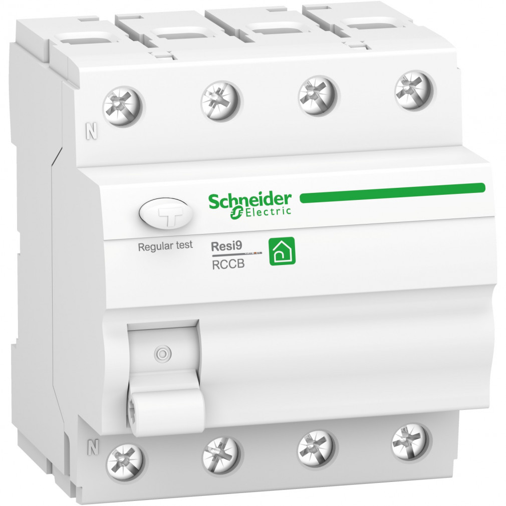 Schneider RESI9 áram-védőkapcsoló, A osztály, 4P, 25A, 30 mA R9R02425