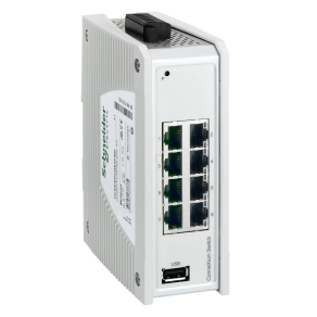  Schneider ConneXium Premium switch, 8 x TX réz, IP40, nem menedzselhető TCSESPU083FN0