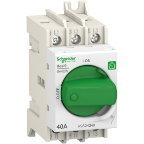   Schneider Electric Resi9 - R9S24340 - Moduláris forgócsapos kapcsoló, 3P, 40A