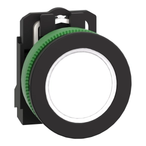 Schneider Electric Harmony XB5 - XB5FVB1 - panelbe süllyesztett komplett műanyag LED jelzőlámpa, Ø30, 24VAC/DC, fehér