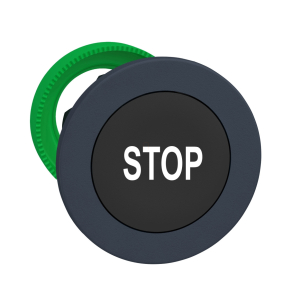   Schneider Electric Harmony XB5 - ZB5FA234 - panelbe süllyesztett műanyag nyomógomb fej, Ø30, fekete, "STOP"